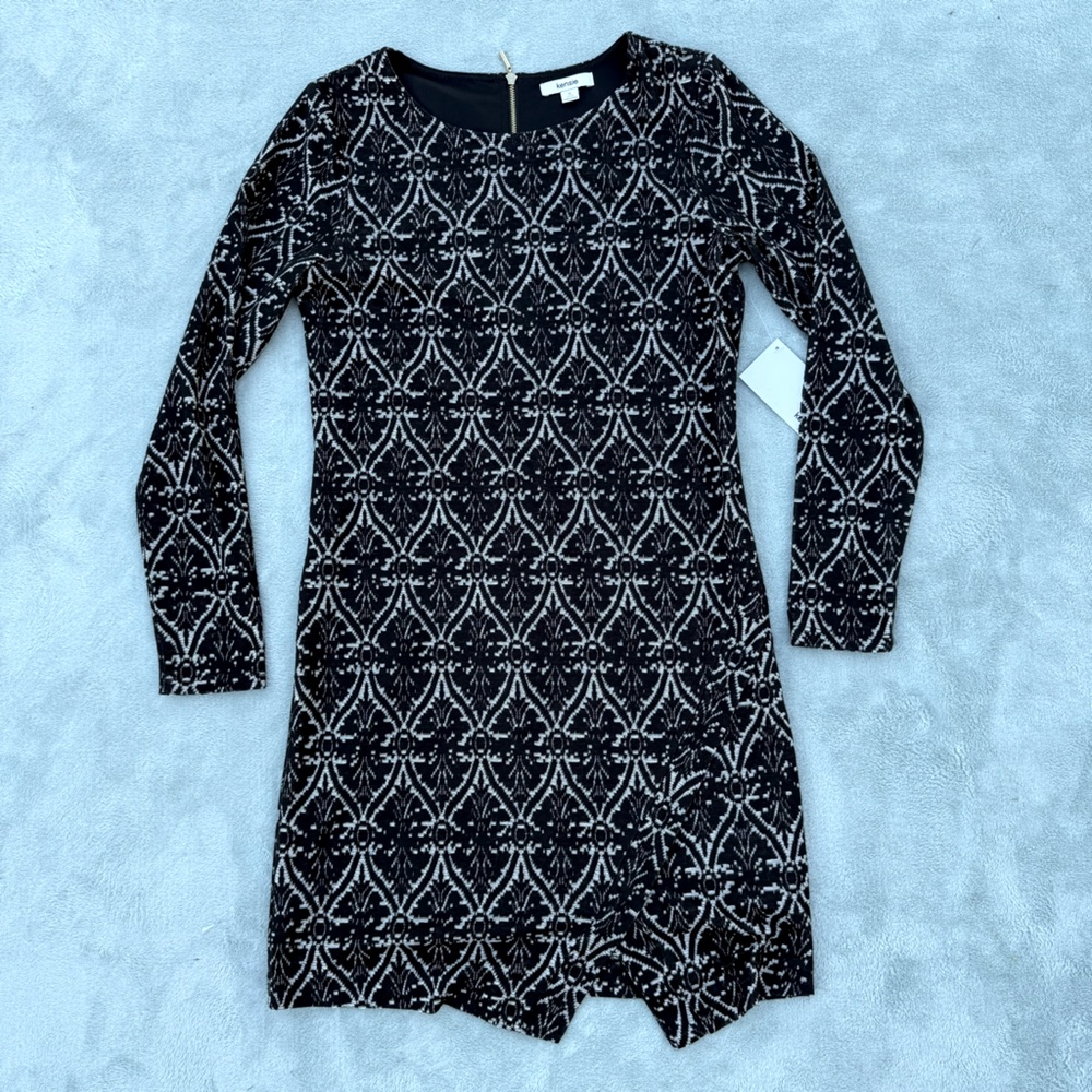 Kensie pattern zip dress dress